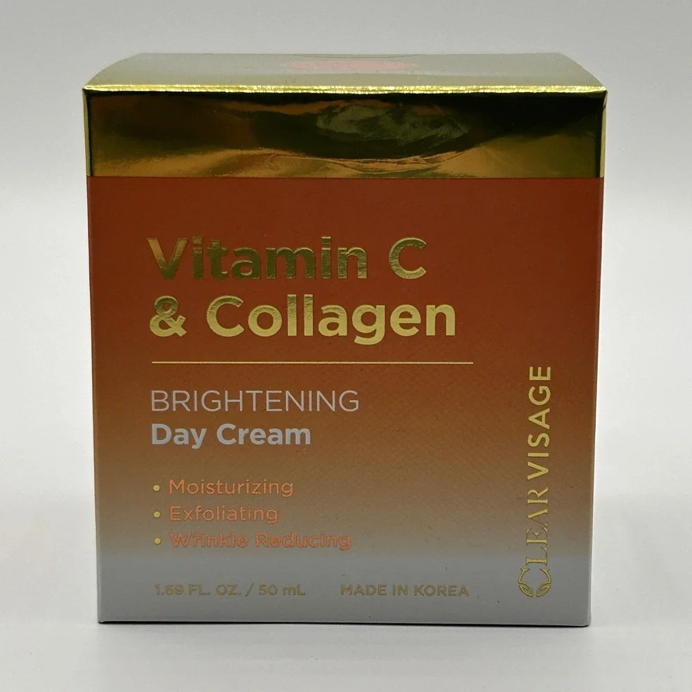Clear Visage Vitamin C Collagen Brightening Day Cream 1.69oz Moisturizer NEW‎